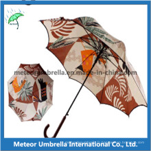 23 pouces Auto Open Fashion Flower Printed Straight Umbrella